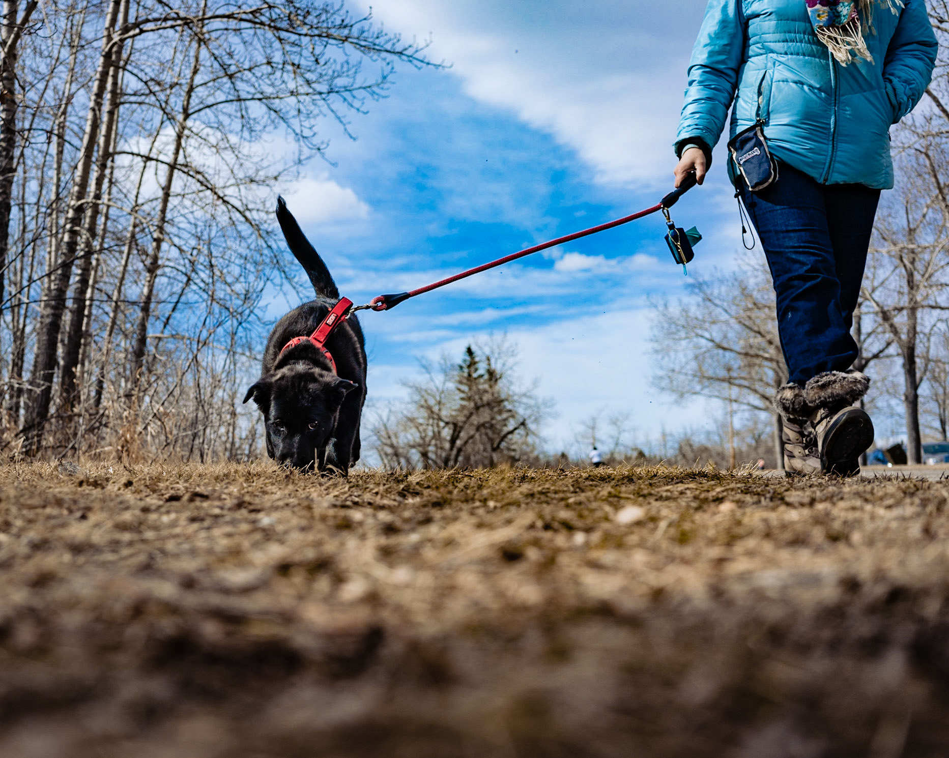 Mara and Olena walking at Fish Creek