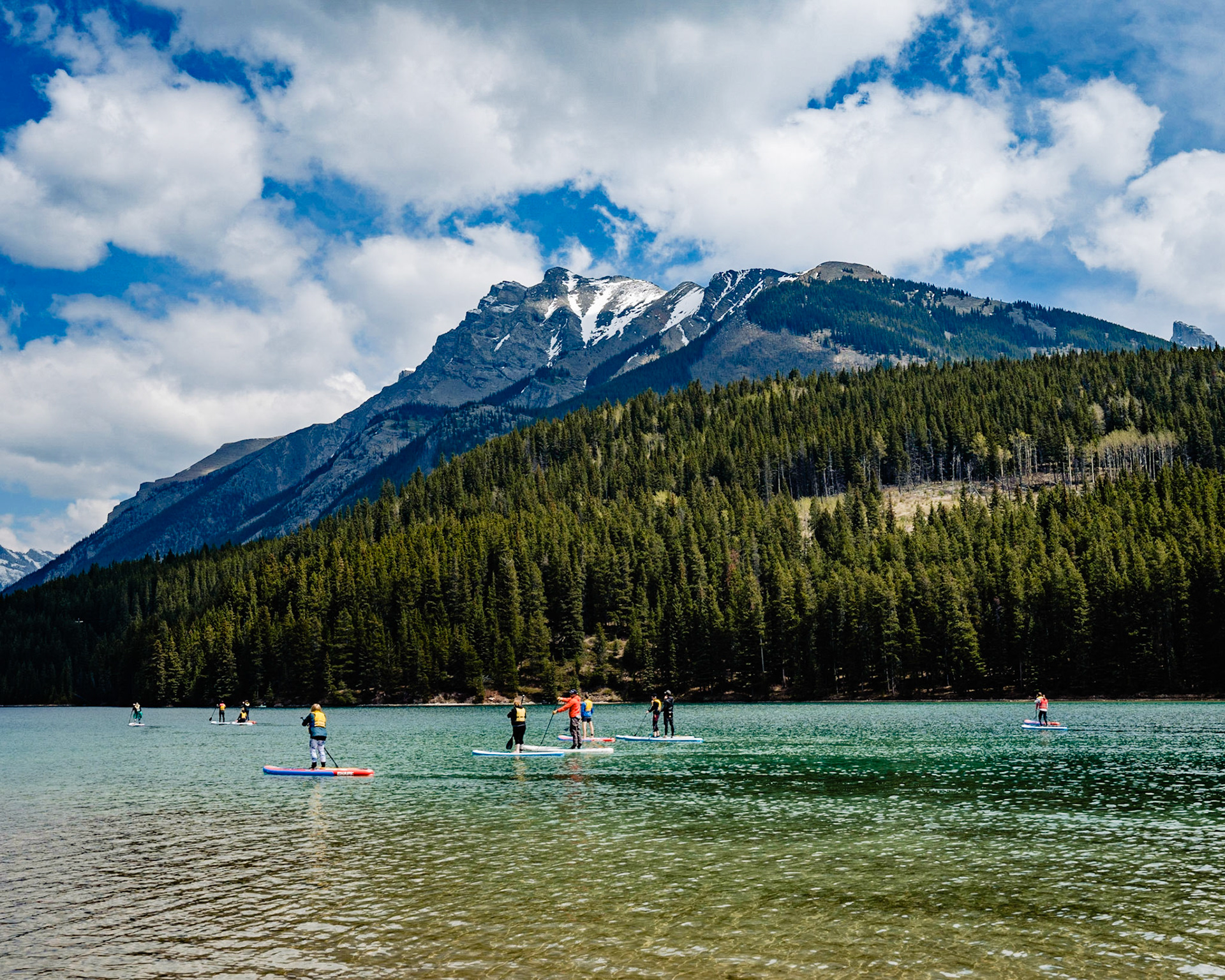 Paddle boarders at Two Jack Lake