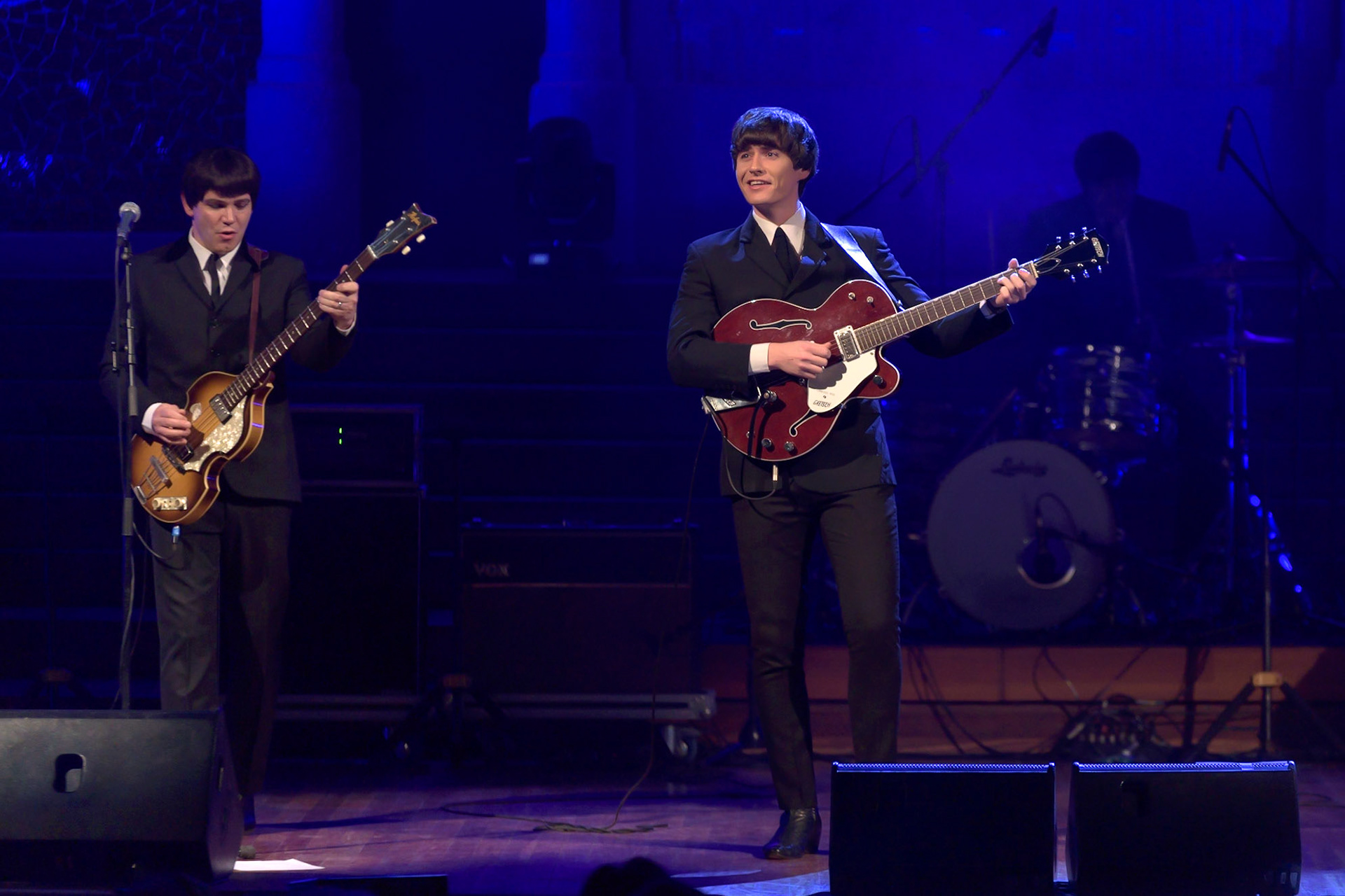 The Mersey Beatles @merseybeatles performing a tribute to “The Beatles” at @palaumusicacat