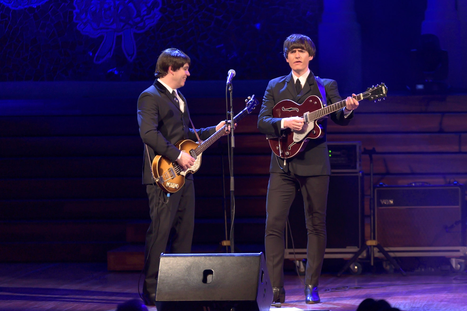 The Mersey Beatles @merseybeatles performing a tribute to “The Beatles” at @palaumusicacat