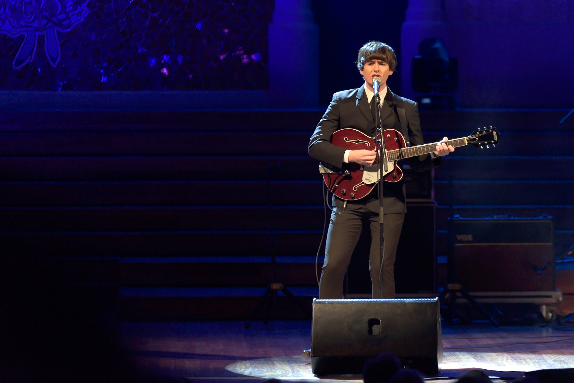 The Mersey Beatles @merseybeatles performing a tribute to “The Beatles” at @palaumusicacat