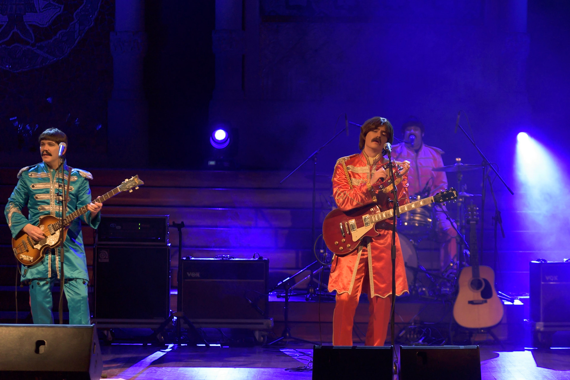 The Mersey Beatles @merseybeatles performing a tribute to “The Beatles” at @palaumusicacat