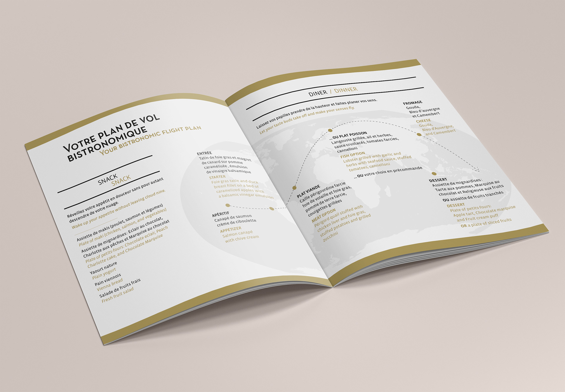 Corsair • Menu classe Business