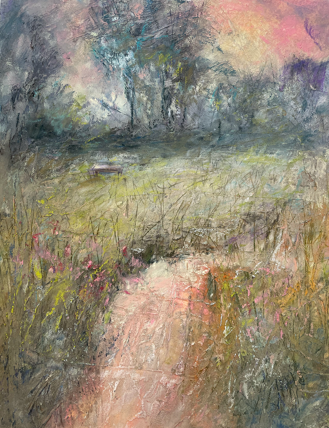 Sit with Me this Morning, pastel, 8" x 10", paper