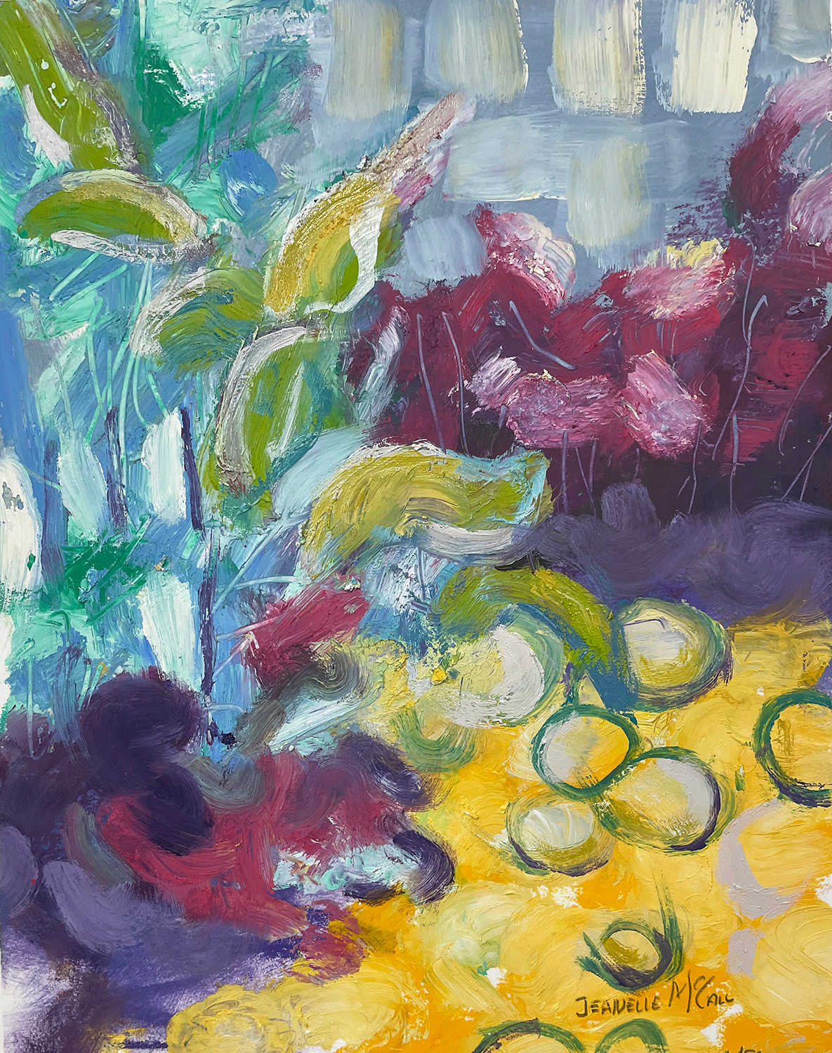 #42 Garden Series, 8" x 10", oil, paper