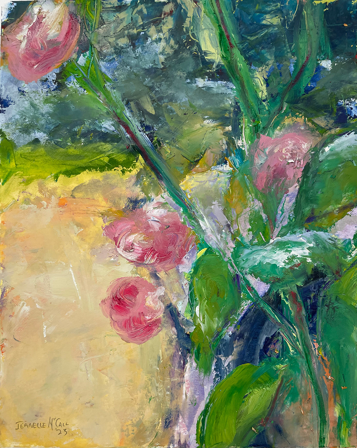 #55 Garden Series, 8" x 10",  oil, paper