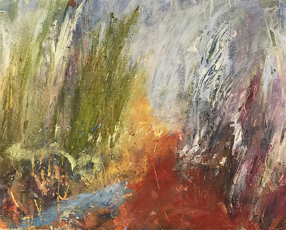 Which Path, 36" x 24", acrylic, canvas