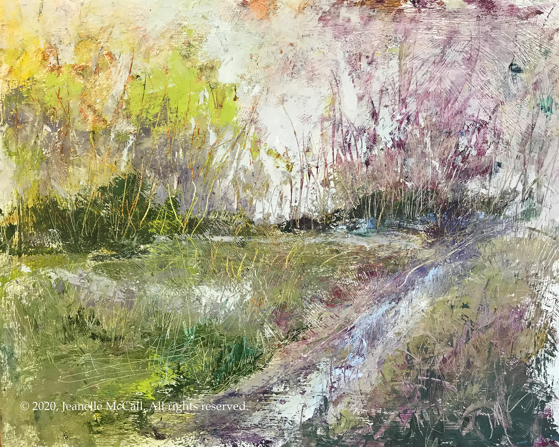 SECRET PATH, Oil, 16" x 20", Wood Panel