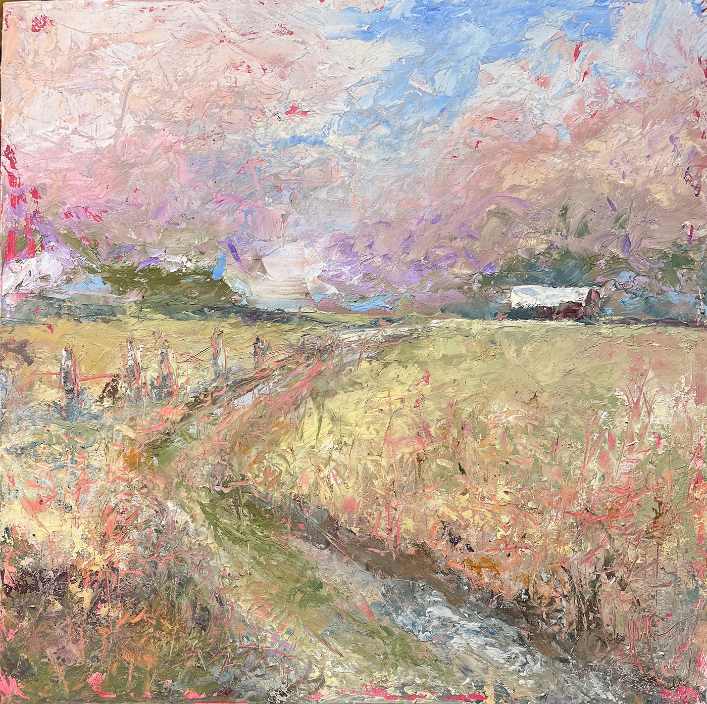 Walk This Way With Me, oil, 12" x 12" wood cradle