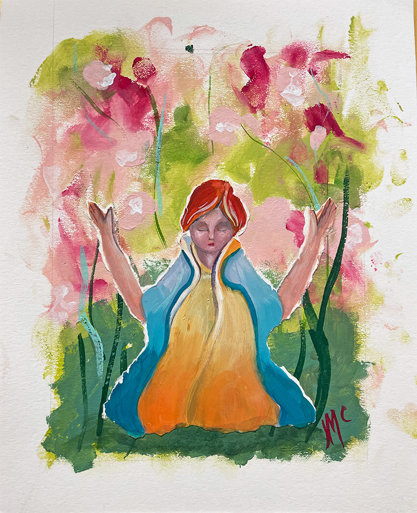 Help Me, Trust Class Series, 8" x 10", acrylic, paper