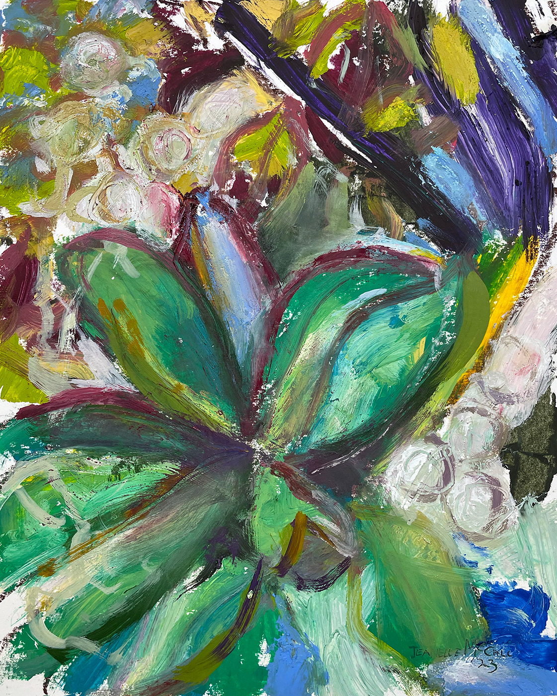 #54 Garden Series, 8" x 10",  oil, paper