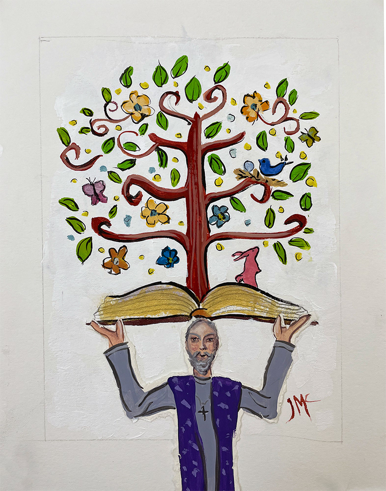 Refresh Anew, Trust Class Series, 8" x 10", acrylic, paper