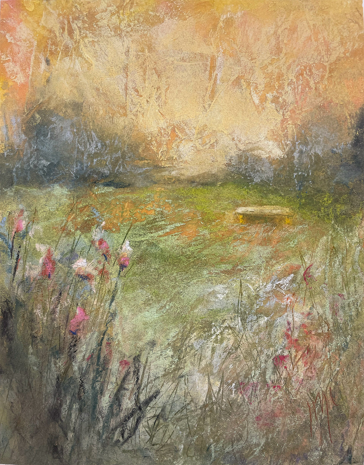 Will You Have a Seat, pastel, 8" x 10", paper