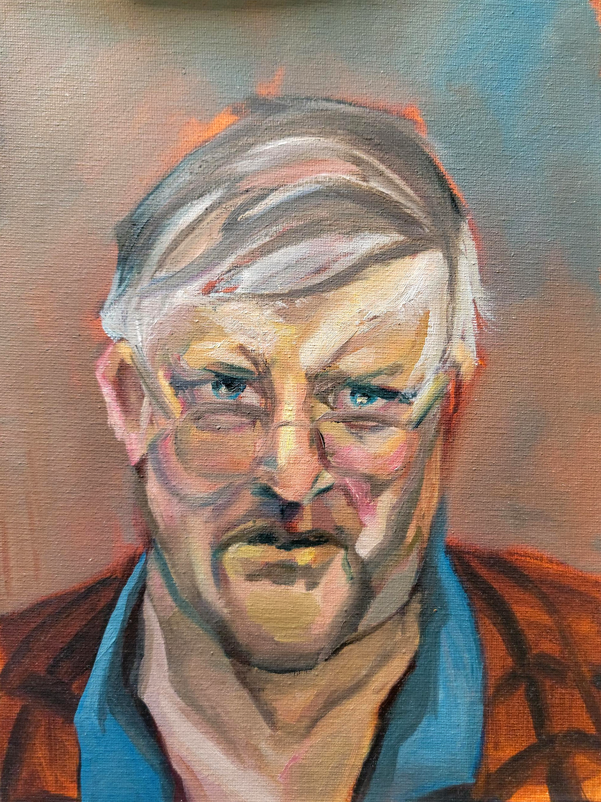 Portrait Study of Lucian Freud's Painting of David Hockney