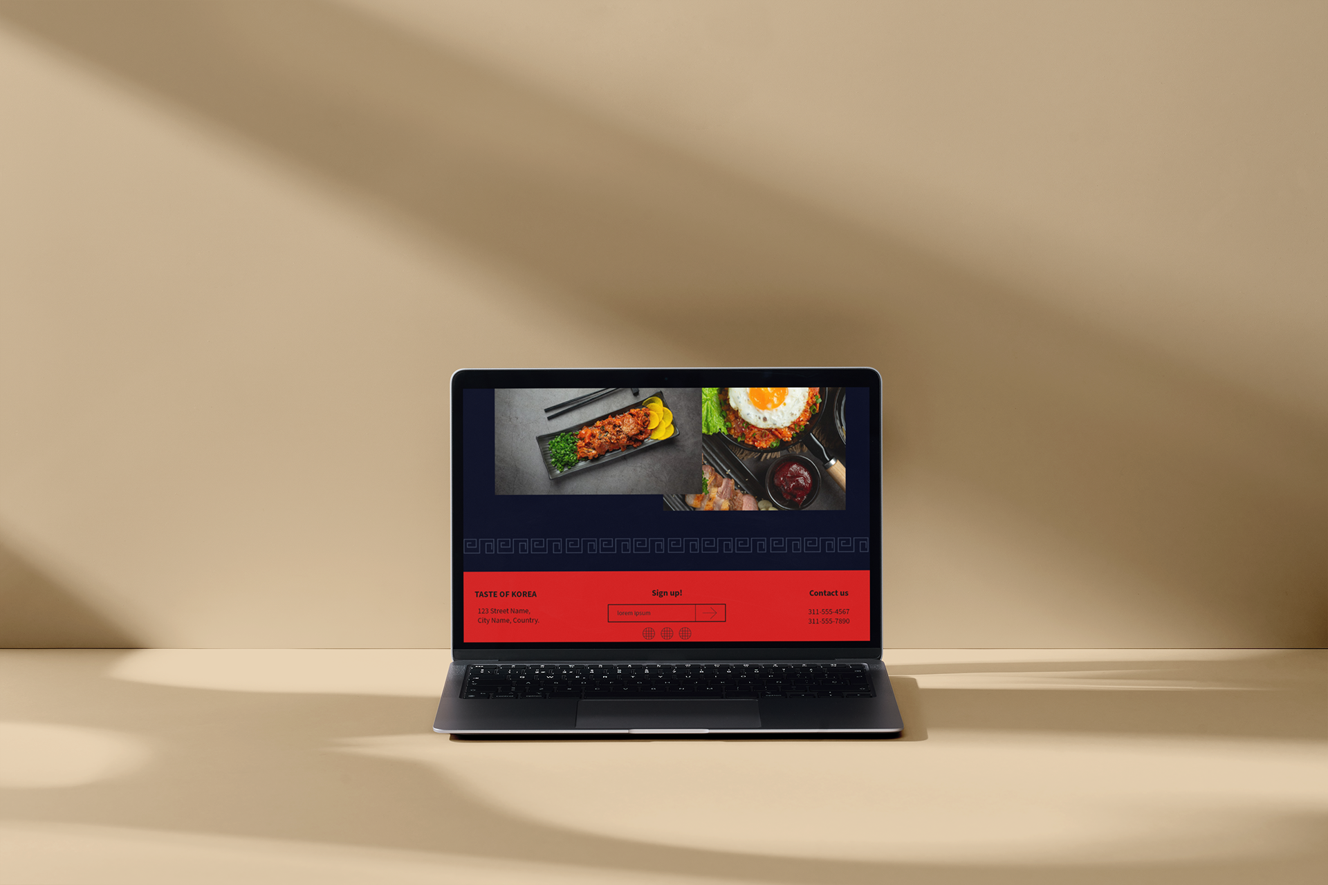 Taste of Korea Laptop mock-up