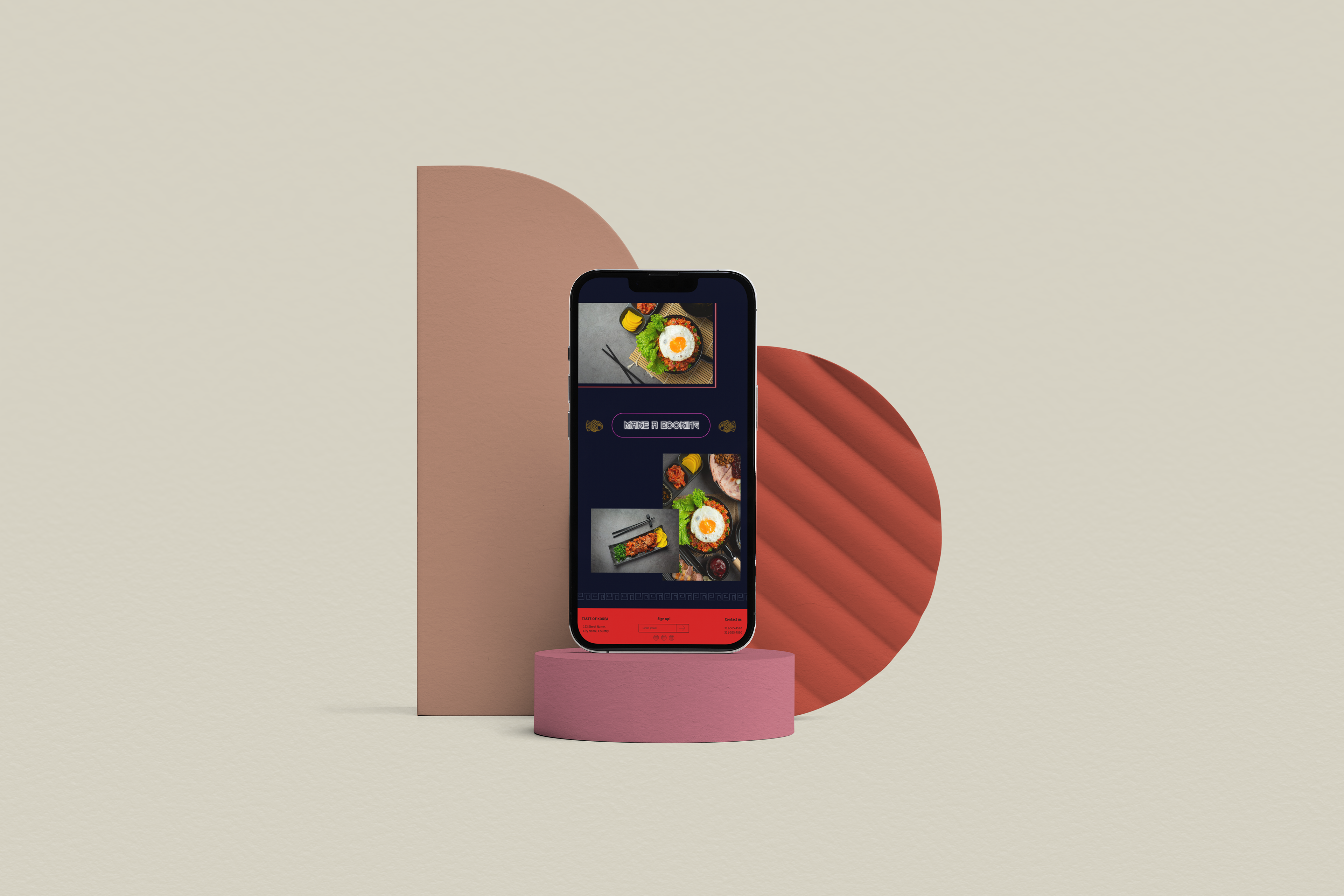 Taste of Korea Mobile mock-up