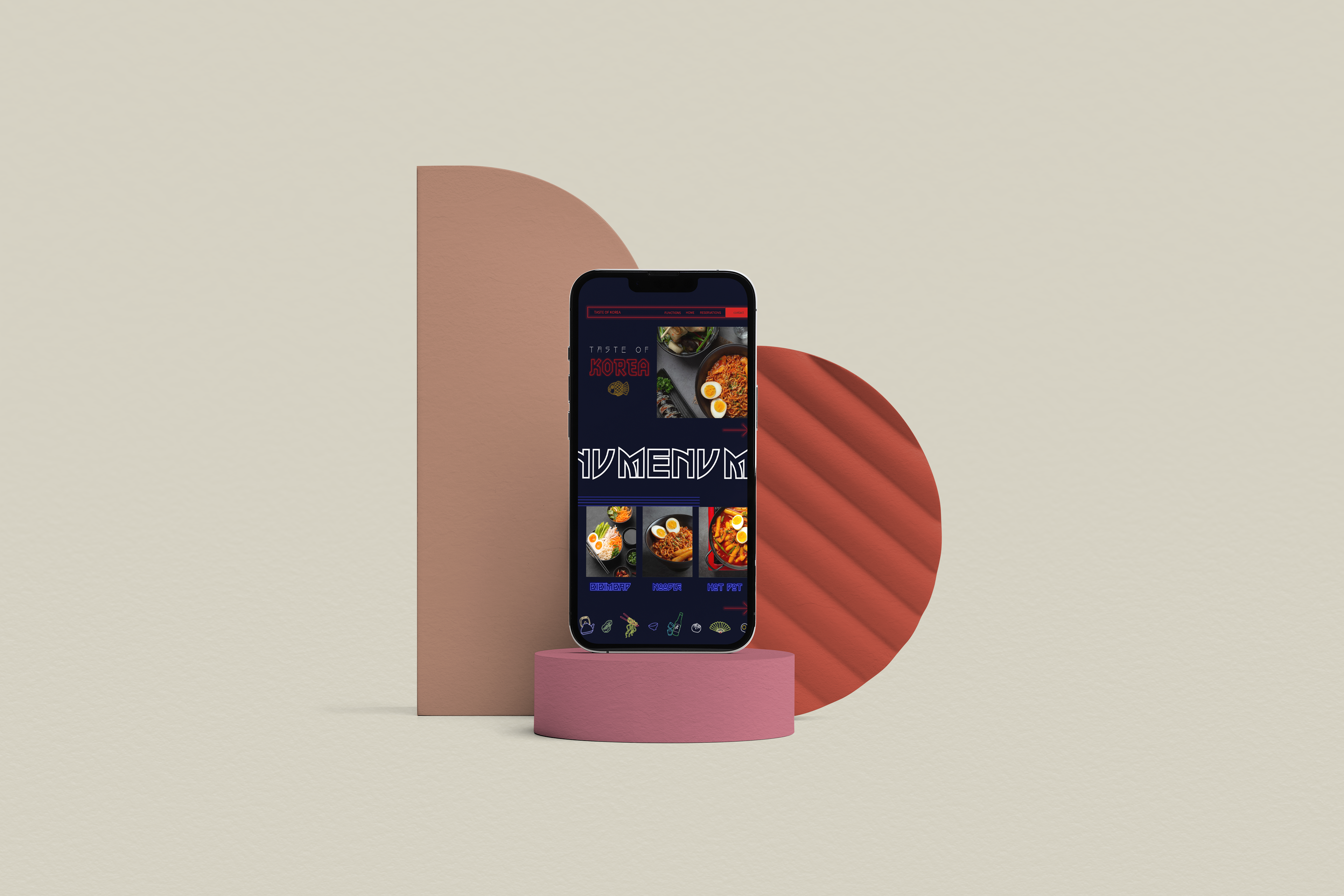 Taste of Korea Mobile mock-up