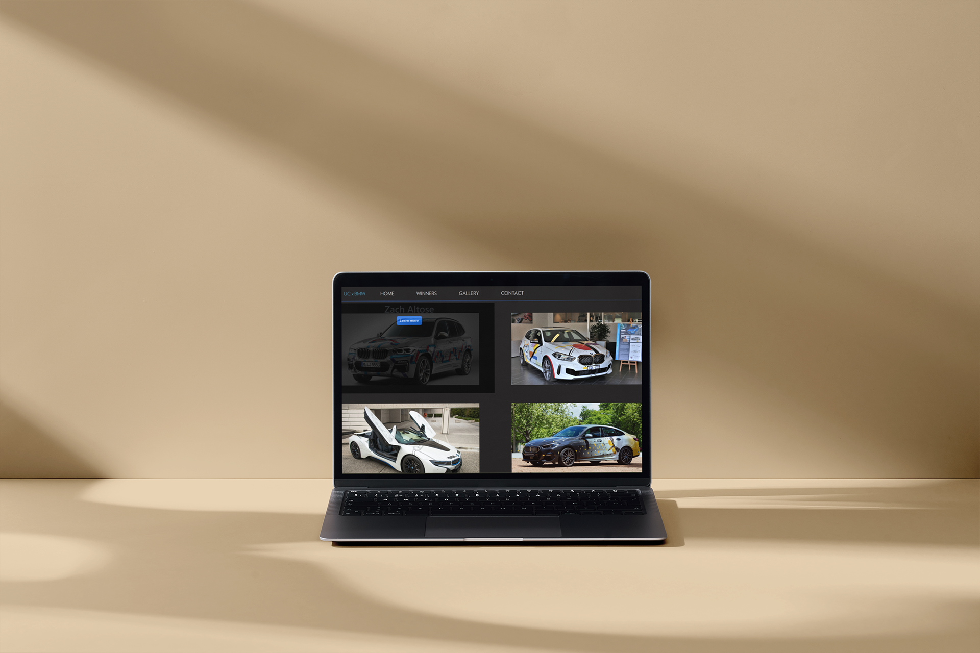 Car wrap competition website winners page header