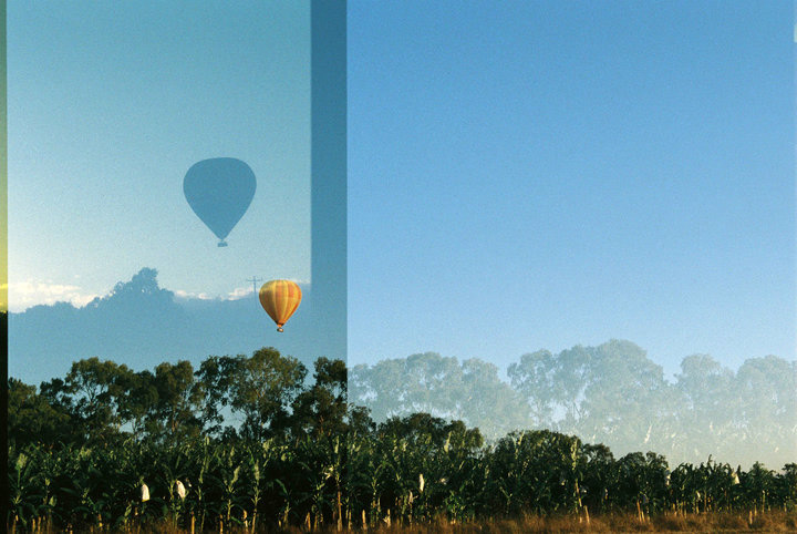 Double exposure using Pentax ME Super analog film camera, AUS