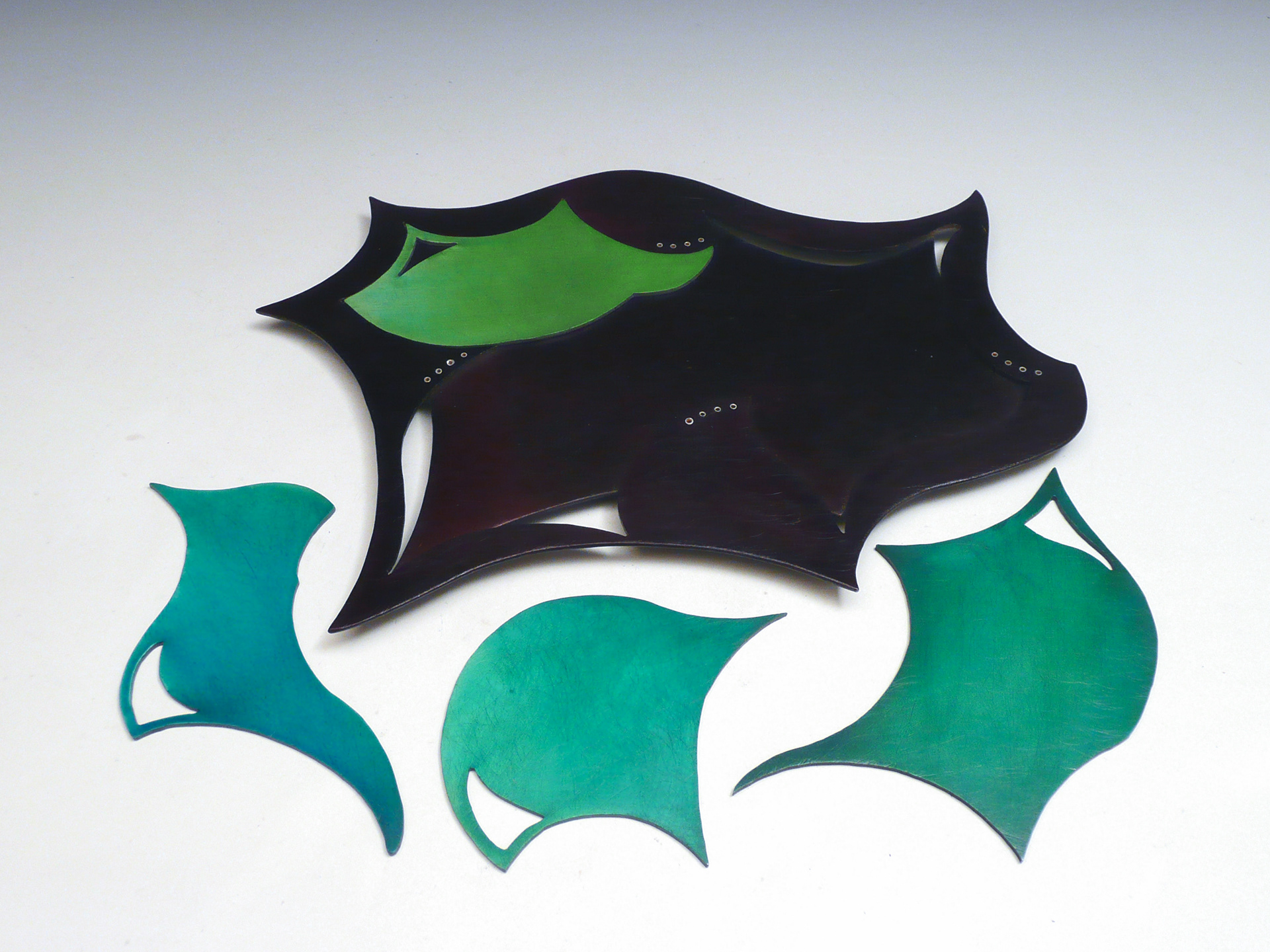 Tray Puzzle Piece Coasters | Anodized Aluminum