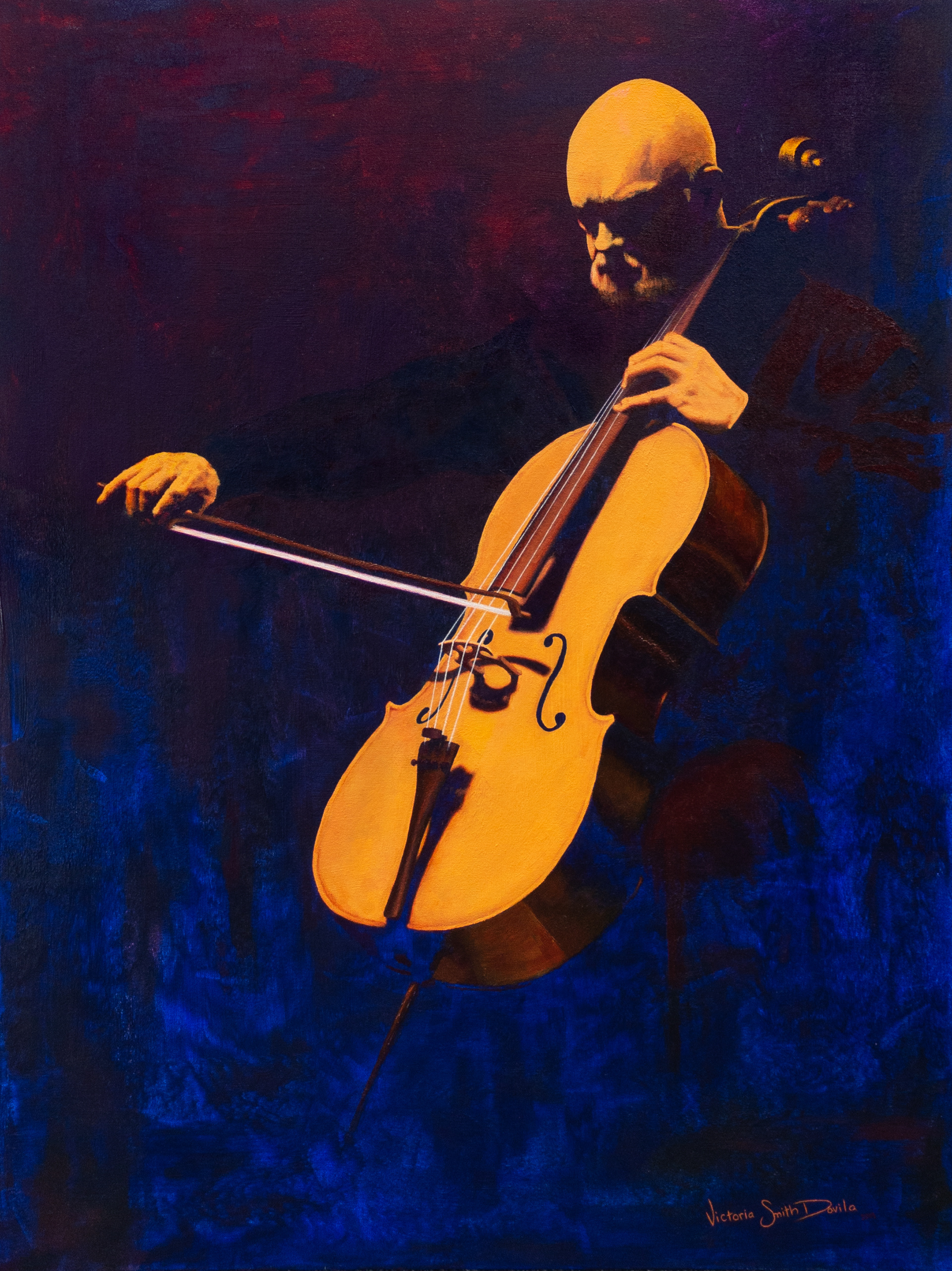 Cello Andante | 36 x 48 | Acrylic on Canvas | Original SOLD
