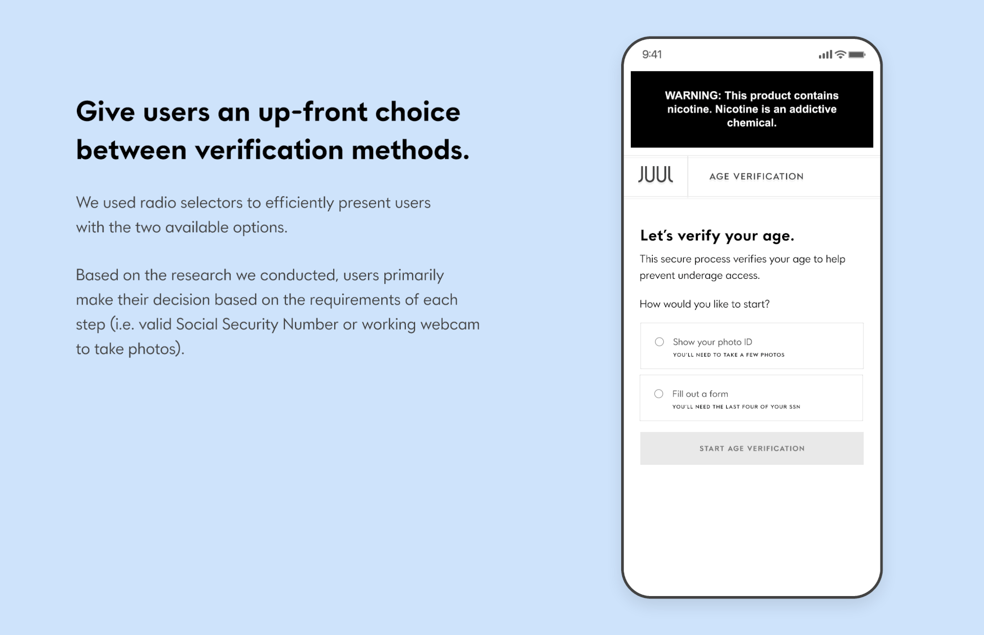 Chloe Murray Improving the JUUL Age Verification Experience