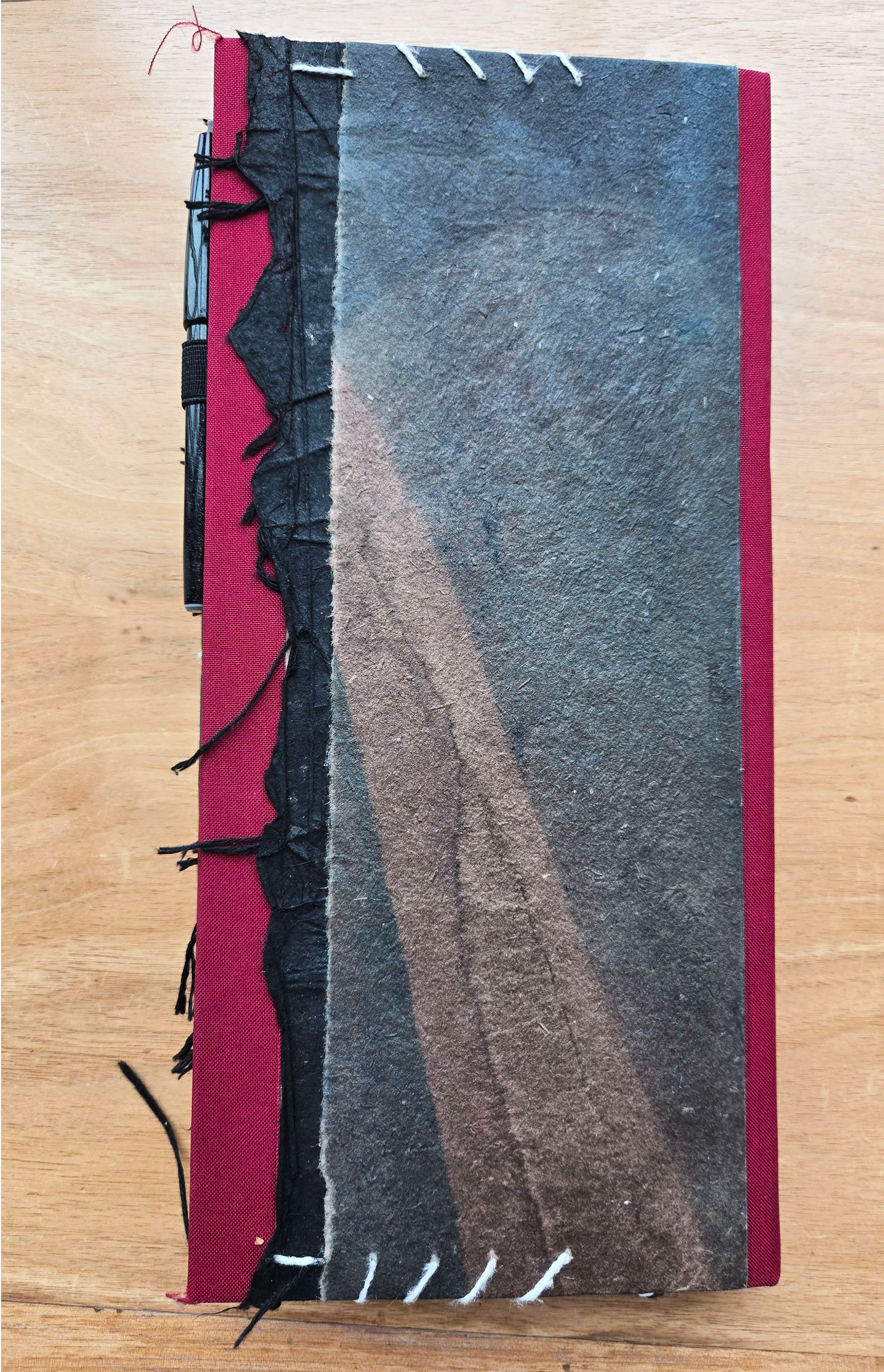 fully folded (exterior. "back" cover)