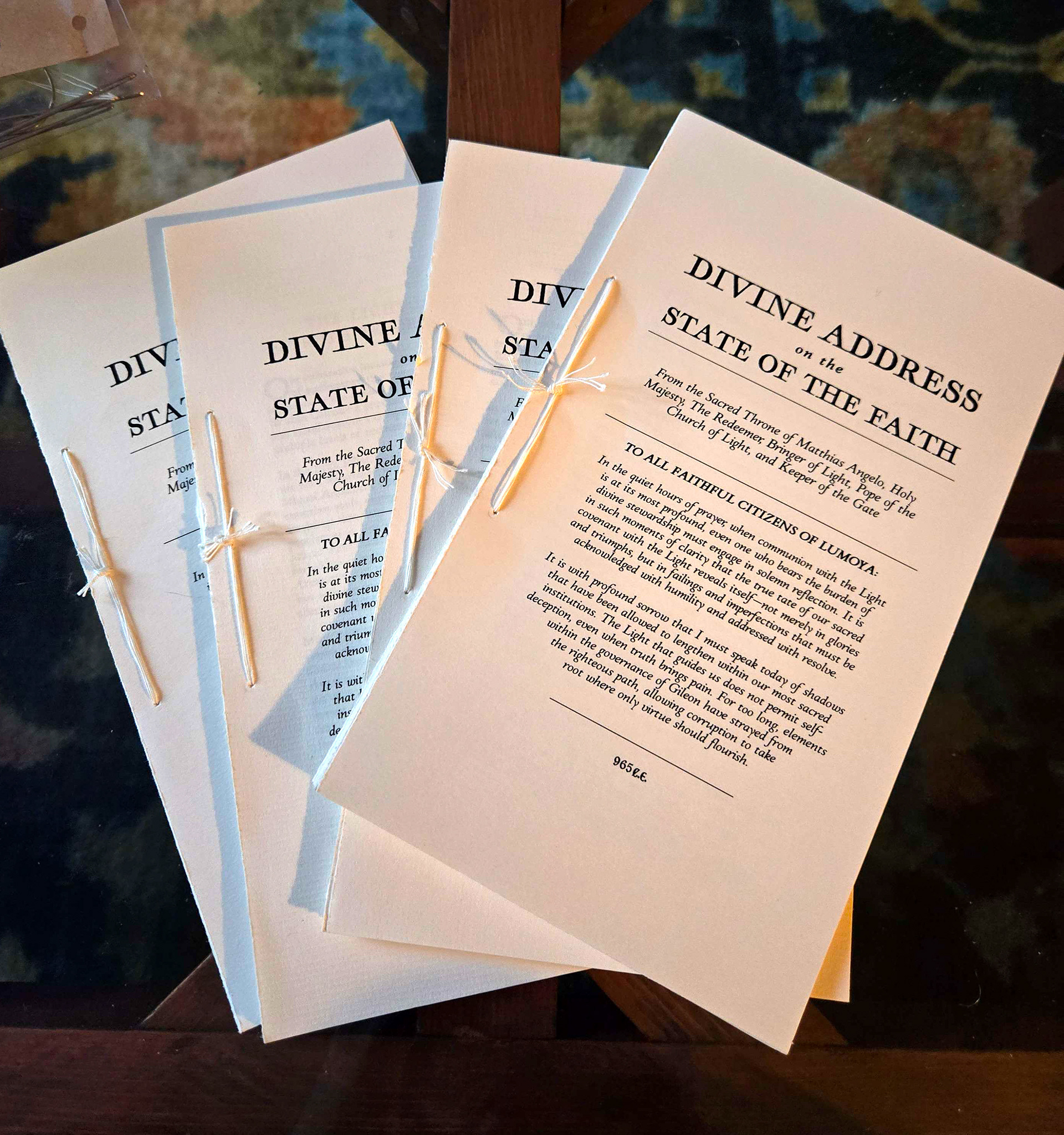 covers and flat pamphlet stitch binding