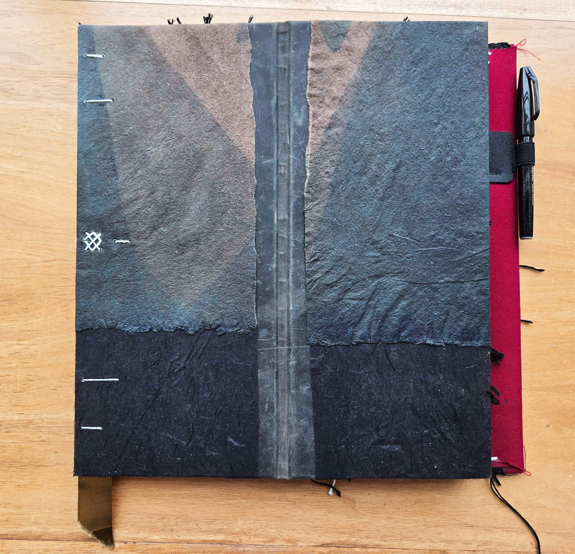 half unfolded (interior covers)