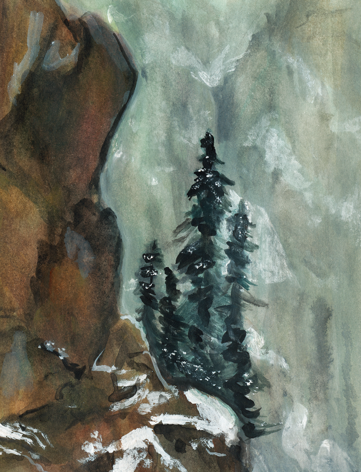 Gouche landscape study