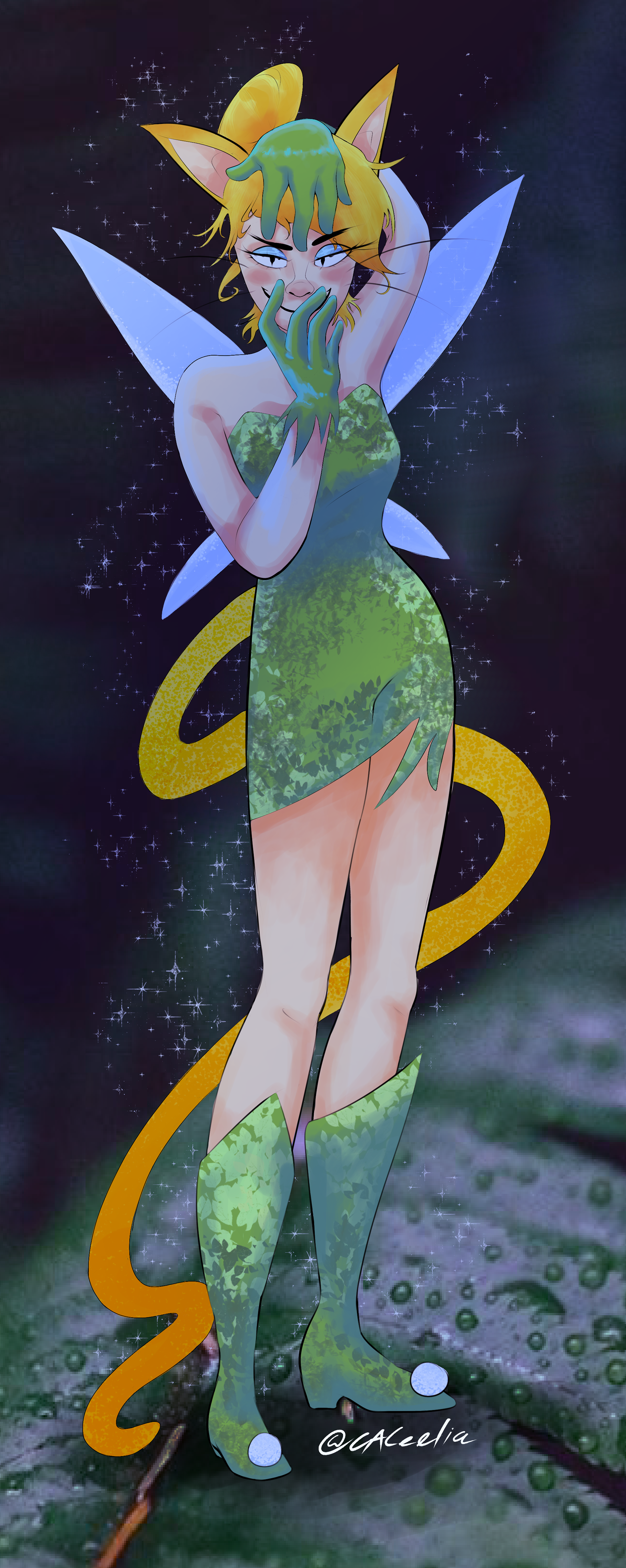 Tinker Bell as a cat