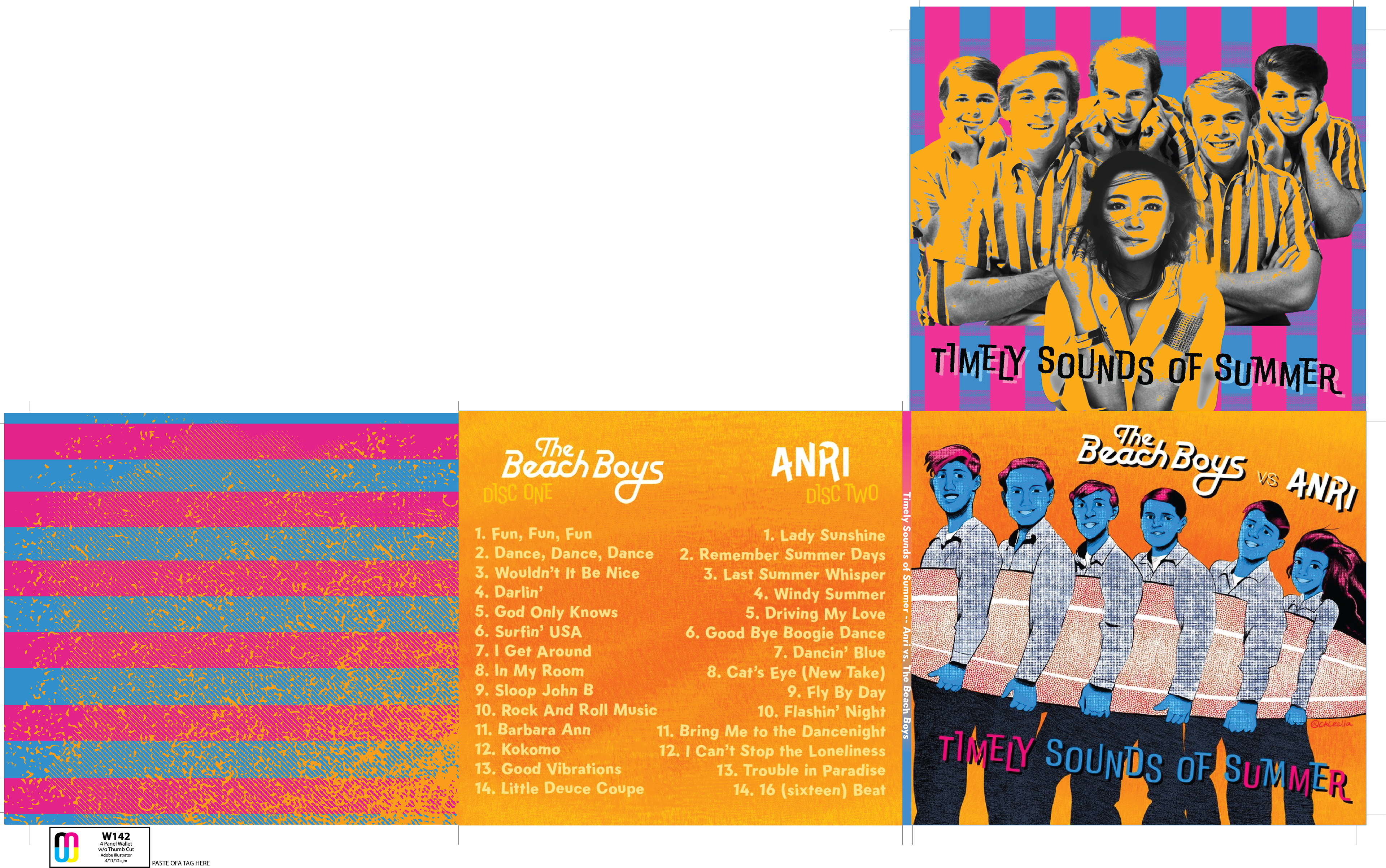 The Beach Boys x Anri album cover designs