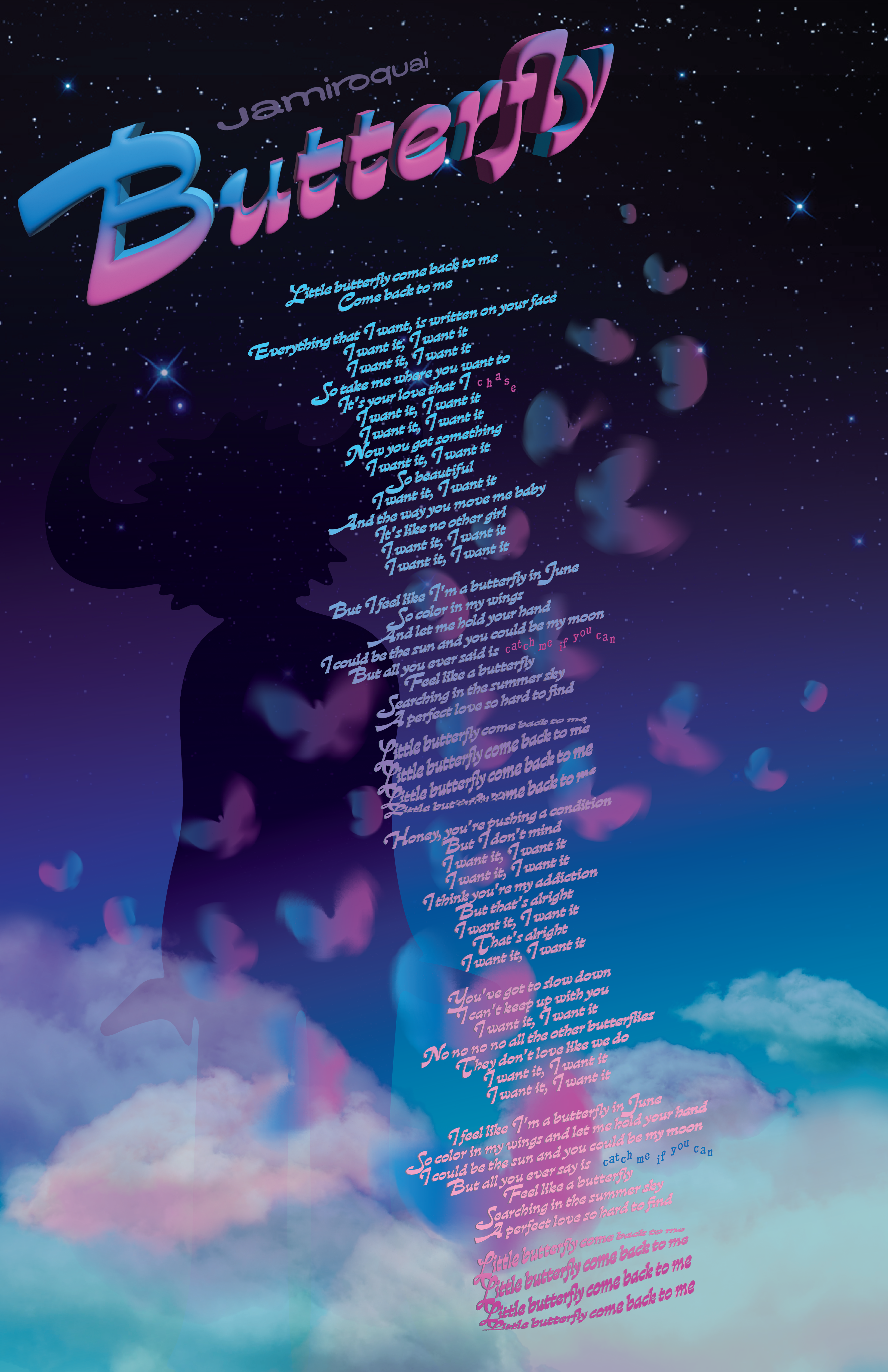 Jamiroquai's "Butterfly" as a poster