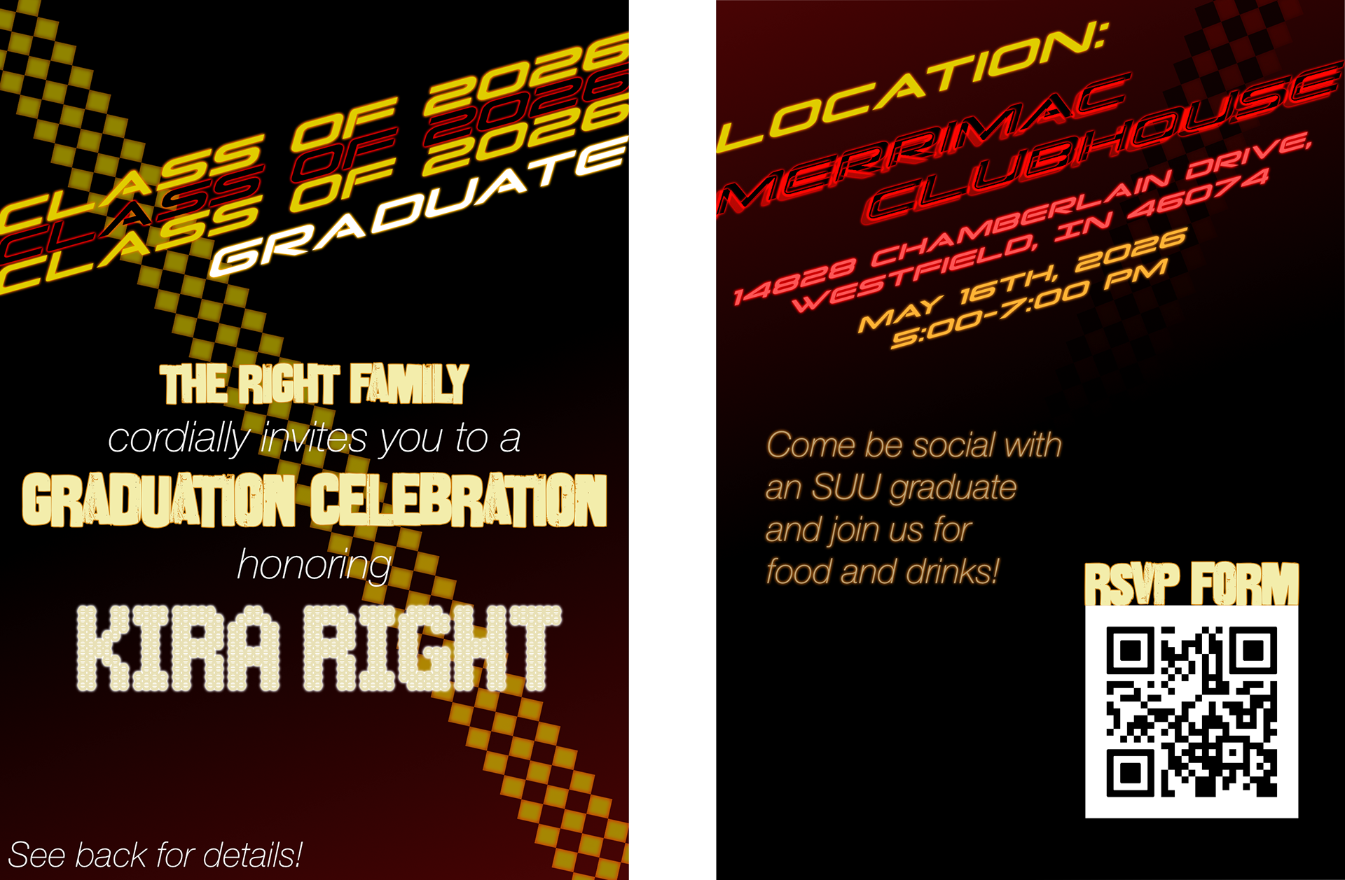 My graduation party invites