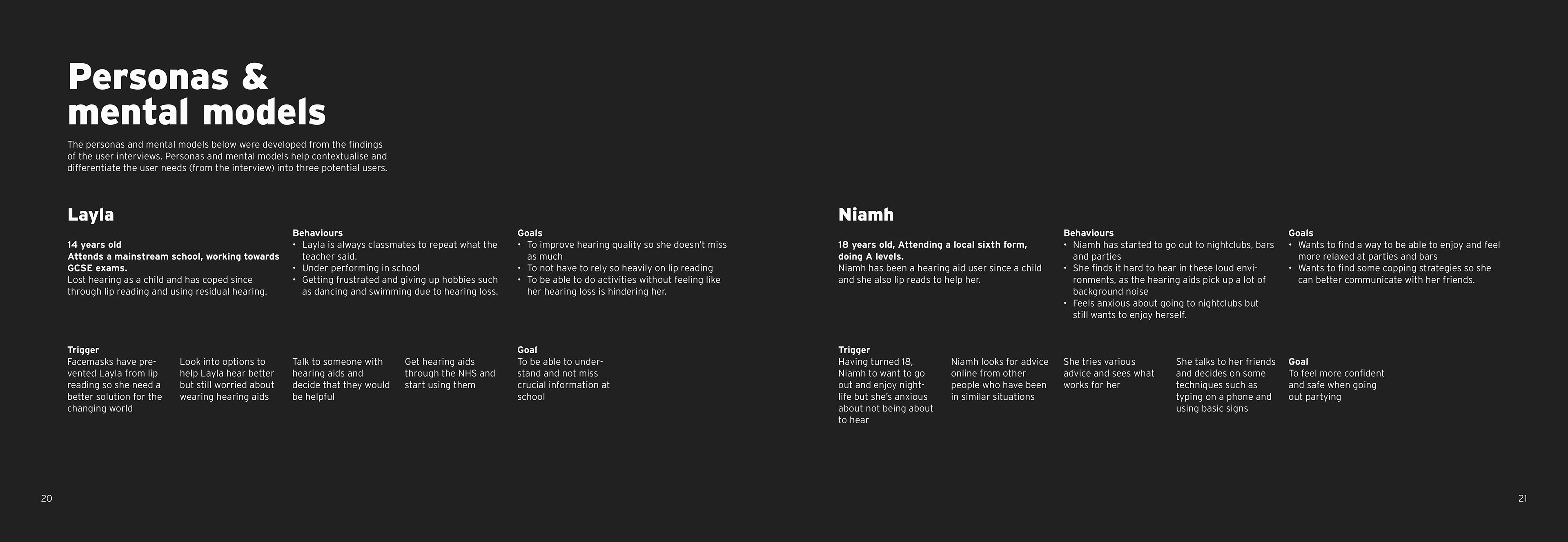 Personas based off user interview