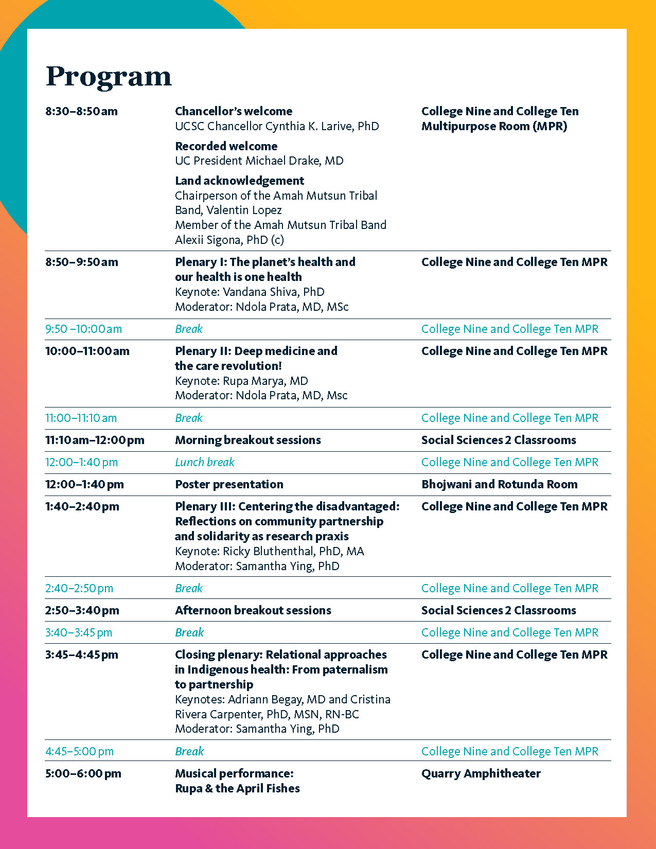 Selection of pages from program