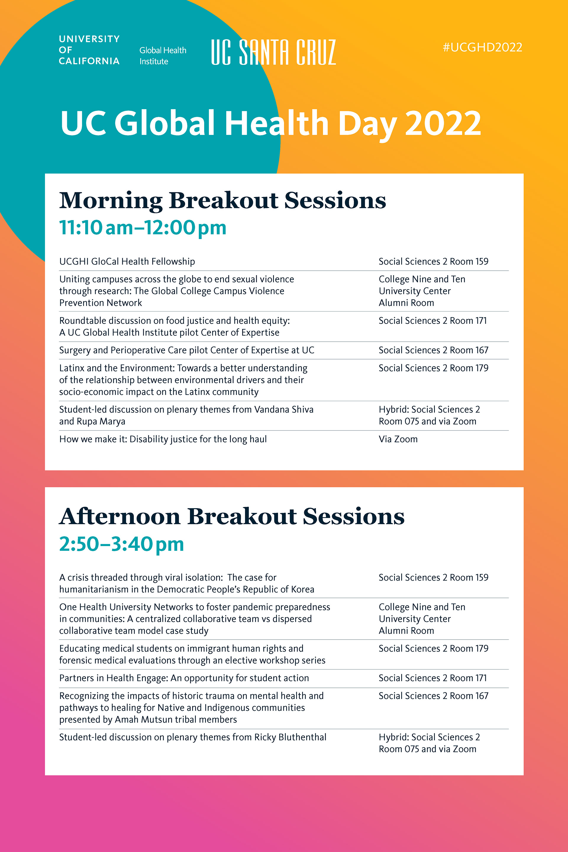 Day of Breakout Sessions poster