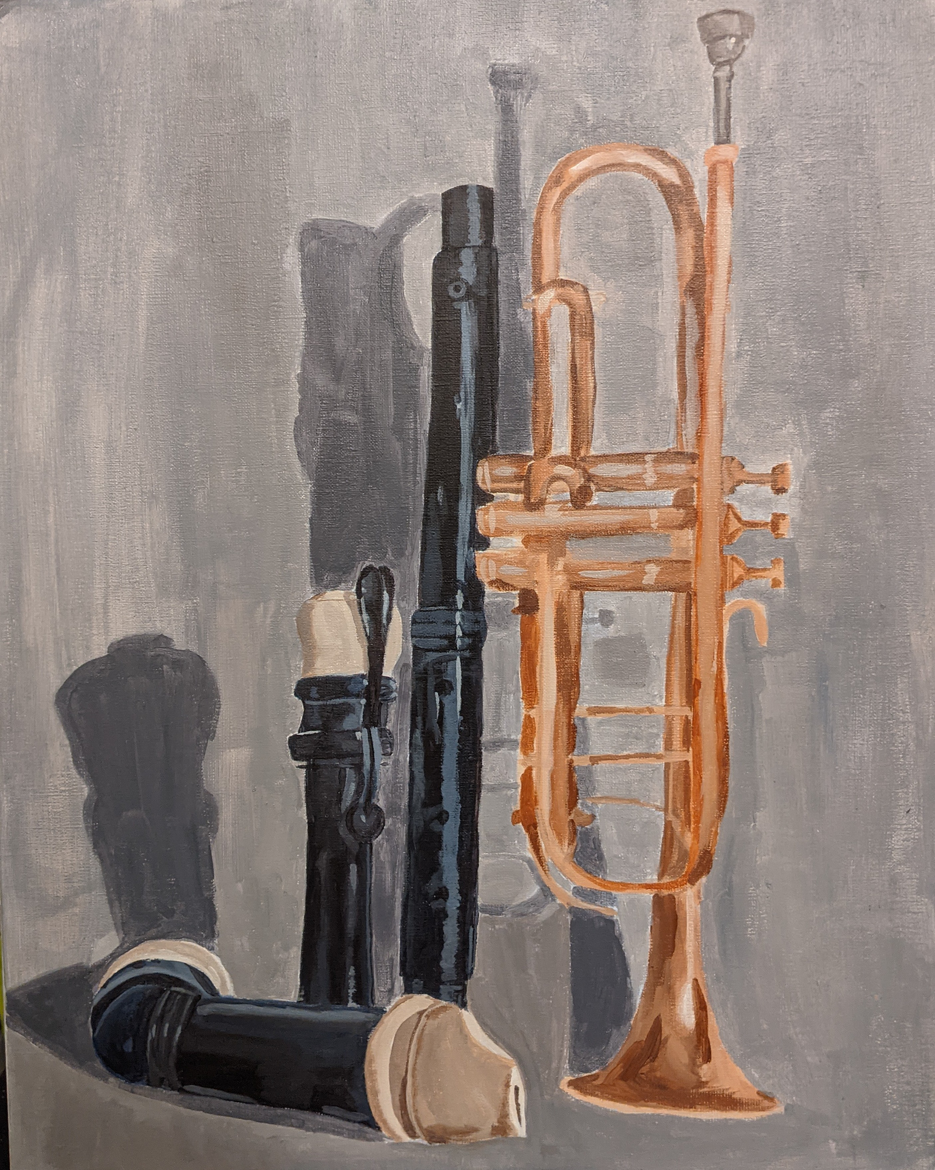"Grandpa's Instruments", acrylic on canvas