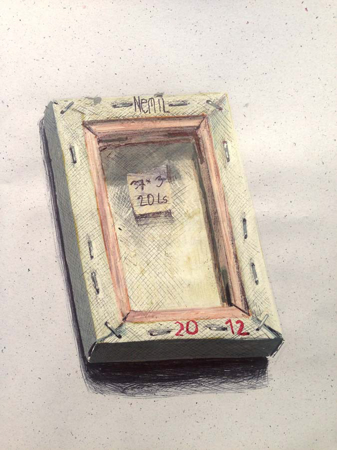 back of one of my old paintings. 13.10.2015.