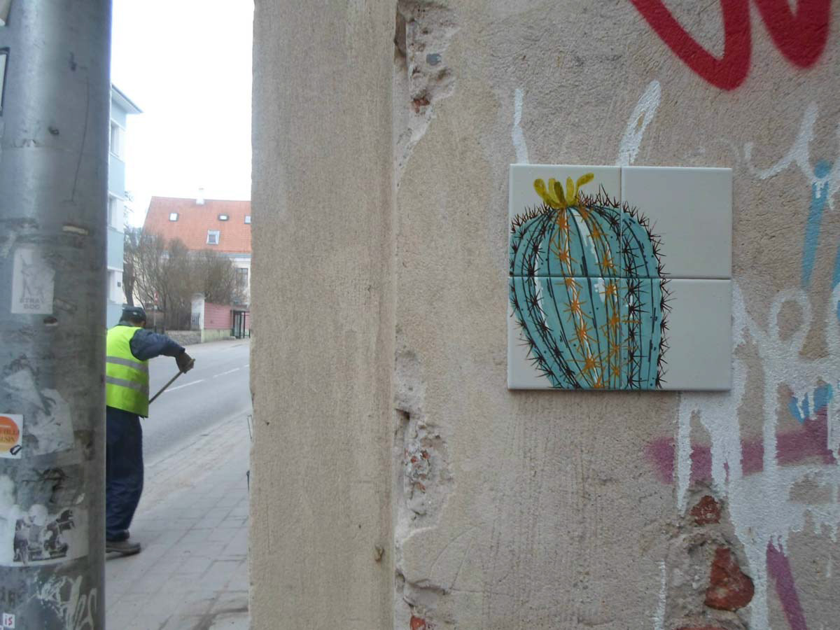acrylics on tile. Tartu, Estonia, 2013