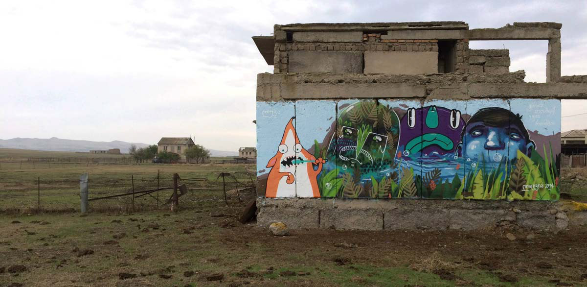 with Bob, Tron and Rombo. Udabno, Georgia, 2014