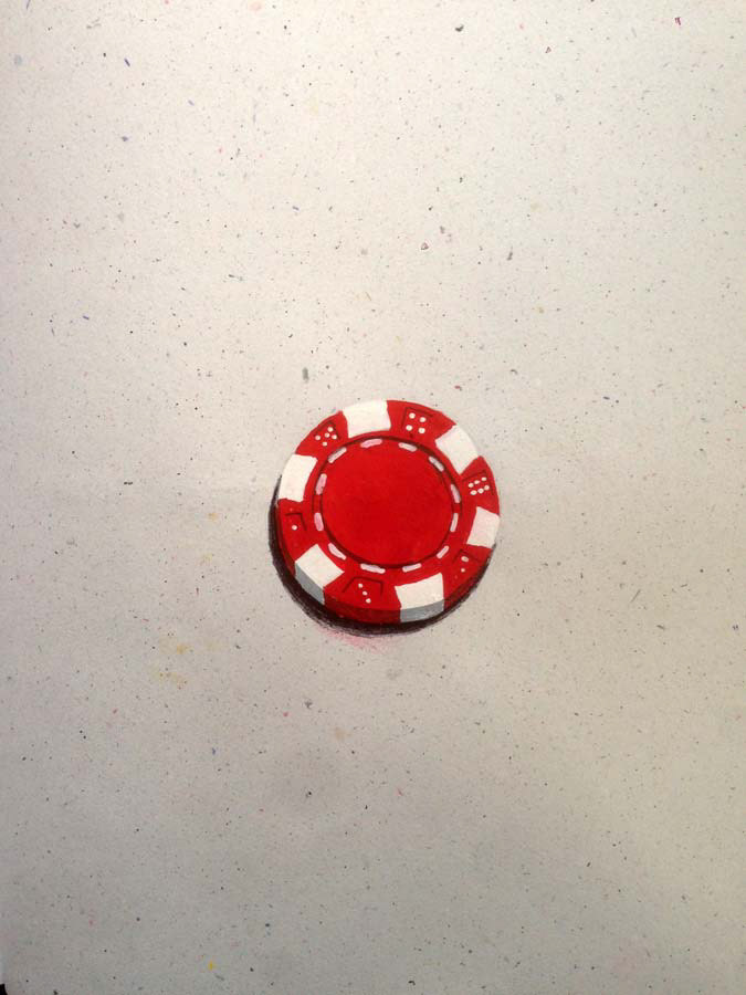 poker chip. 10.05.2016.