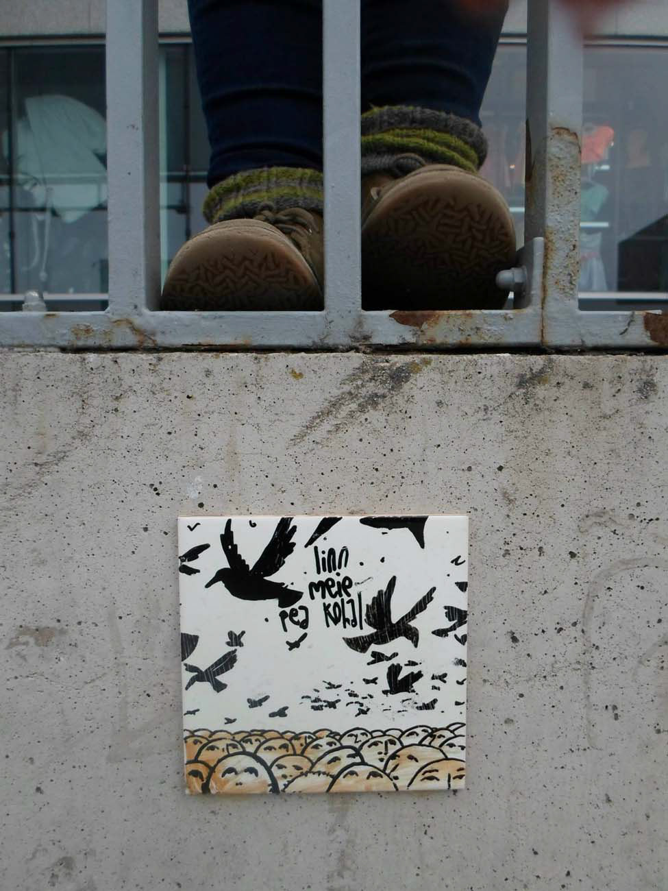 acrylics on tile. Tartu, Estonia, 2013