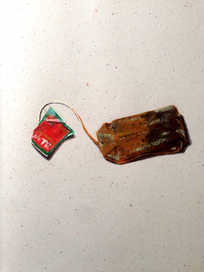 used tea bag. 29.12.2015.