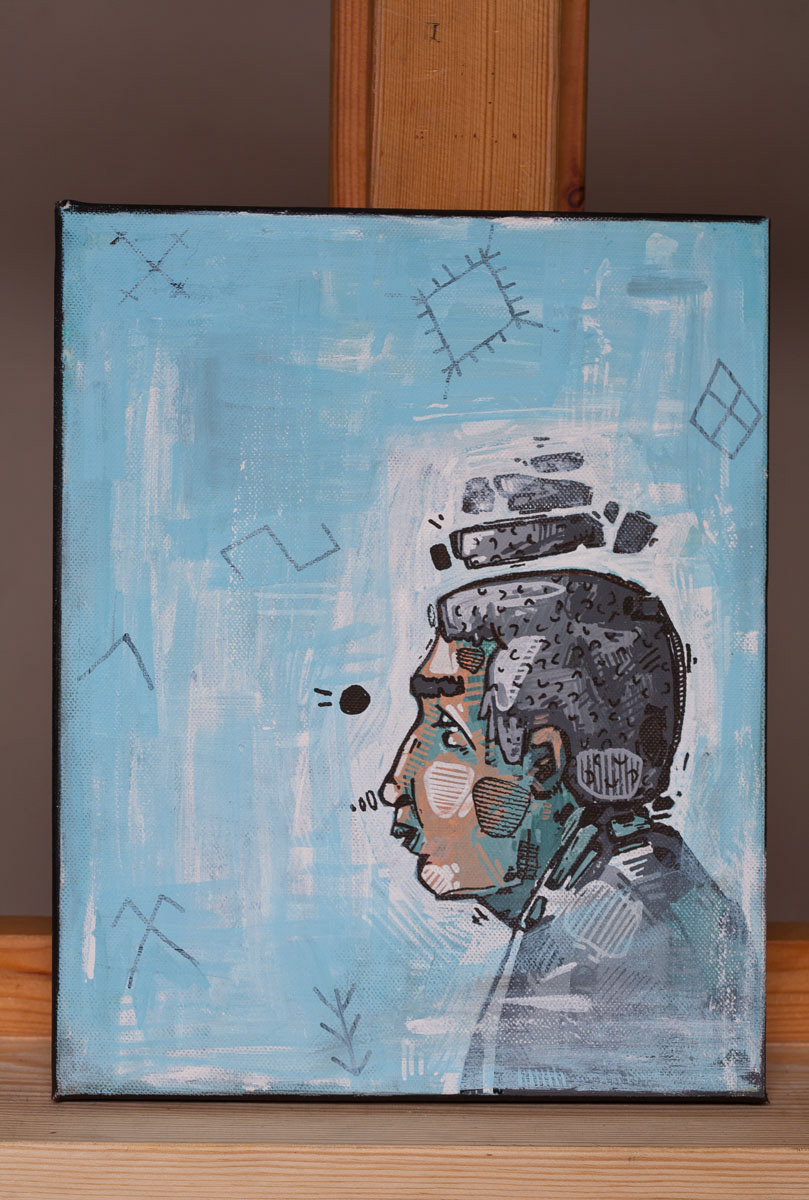 markers on canvas, 2013