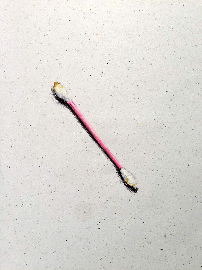 used ear cleaning stick. 17.10.2015.