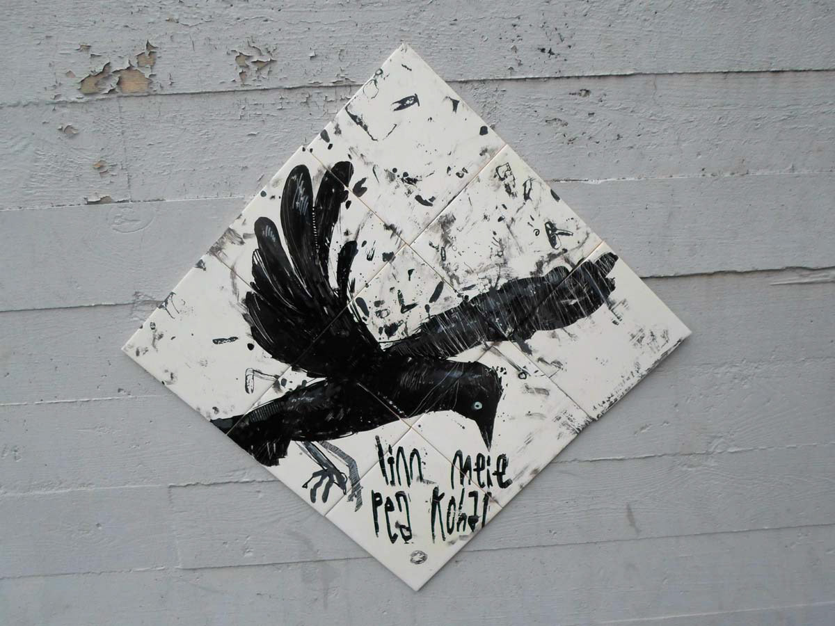 acrylics on tile. Tartu, Estonia, 2013