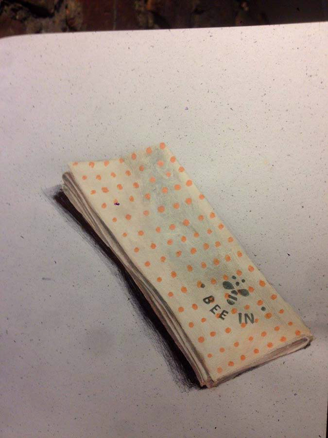 ieva made these BEE IN wrapping papers. 30.08.2016.