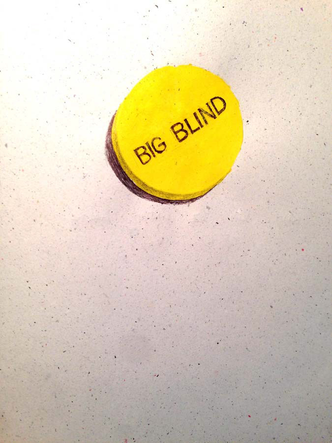 big blind chip. 07.02.2016.