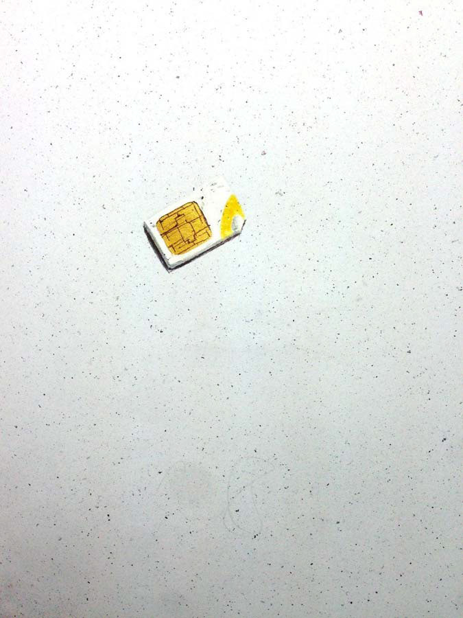 my old SIM card. 06.04.2016.